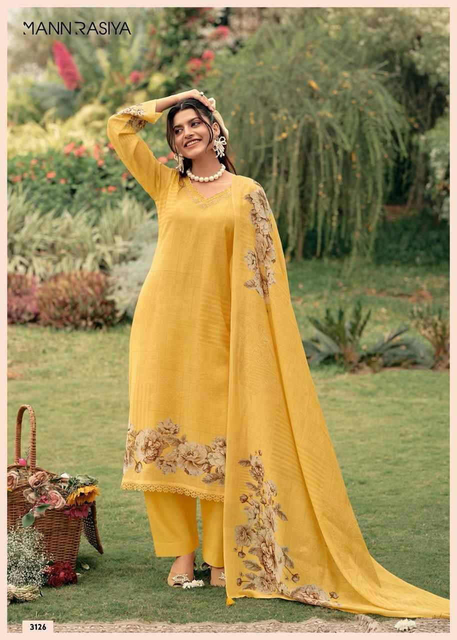 BLOOME By MANNRASIYA 3124 to 3127 Series Beautiful Festive Suits Stylish Colorful Fancy Casual Wear & Ethnic Wear PURE VISCOSE LILEN Print Dresses At Wholesale Price